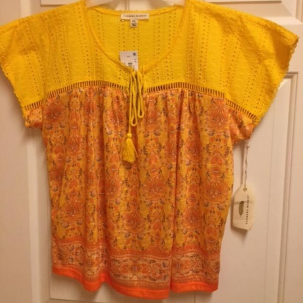 Bright Farmers Market top - NWT